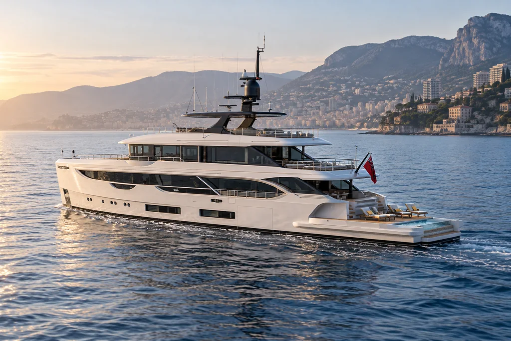 Benetti Oasis 40M sur la côte de Monaco