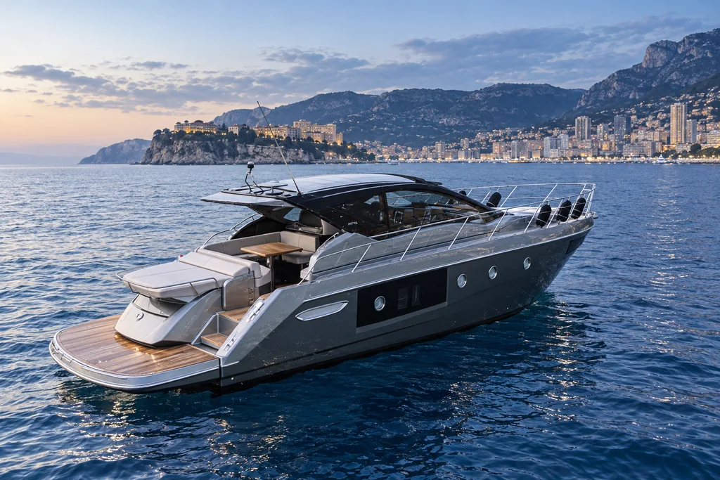 Cranchi M44 HT sur la côte de Monaco