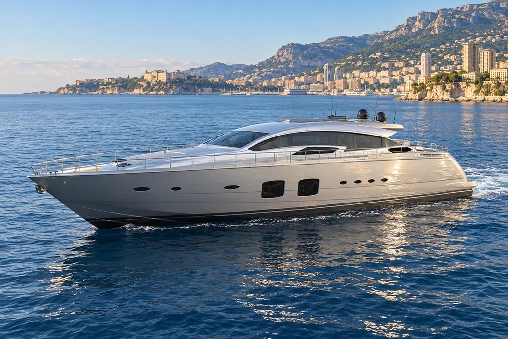 Pershing 108 sur la côte de Monaco