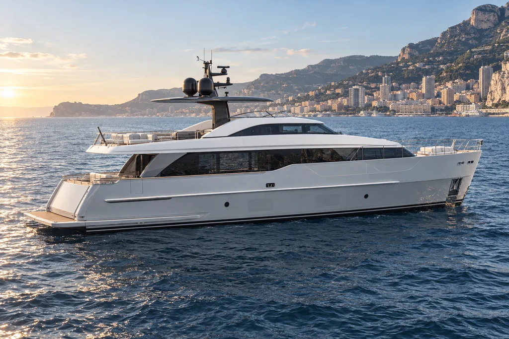Sanlorenzo SD90 sur la côte de Monaco