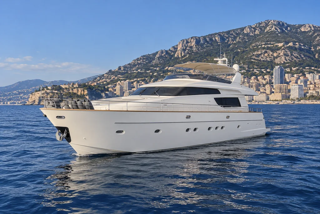 Sanlorenzo SL72 sur la côte de Monaco