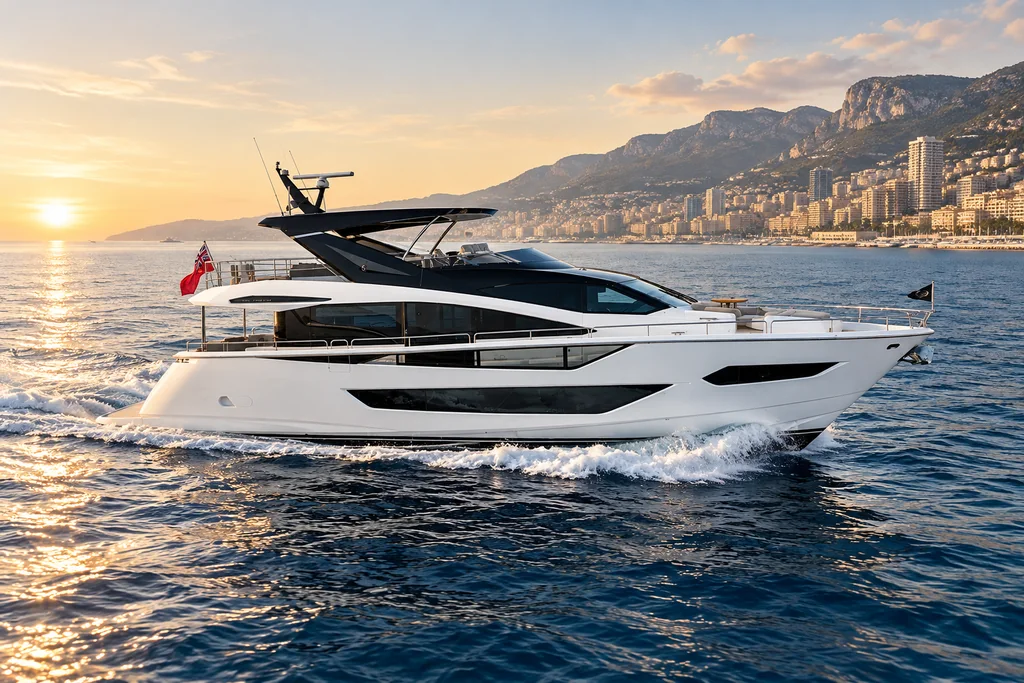 Sunseeker 88 Yacht exterior near Monaco