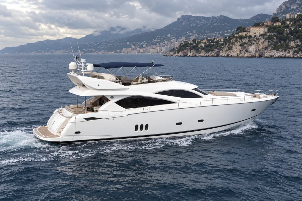 Sunseeker 82 Yacht on the Monaco coast