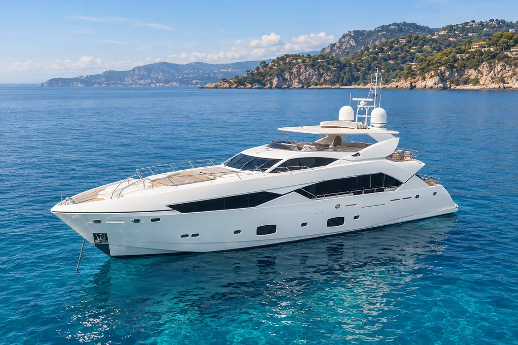 Sunseeker 115 Sport Yacht on the Monaco coast