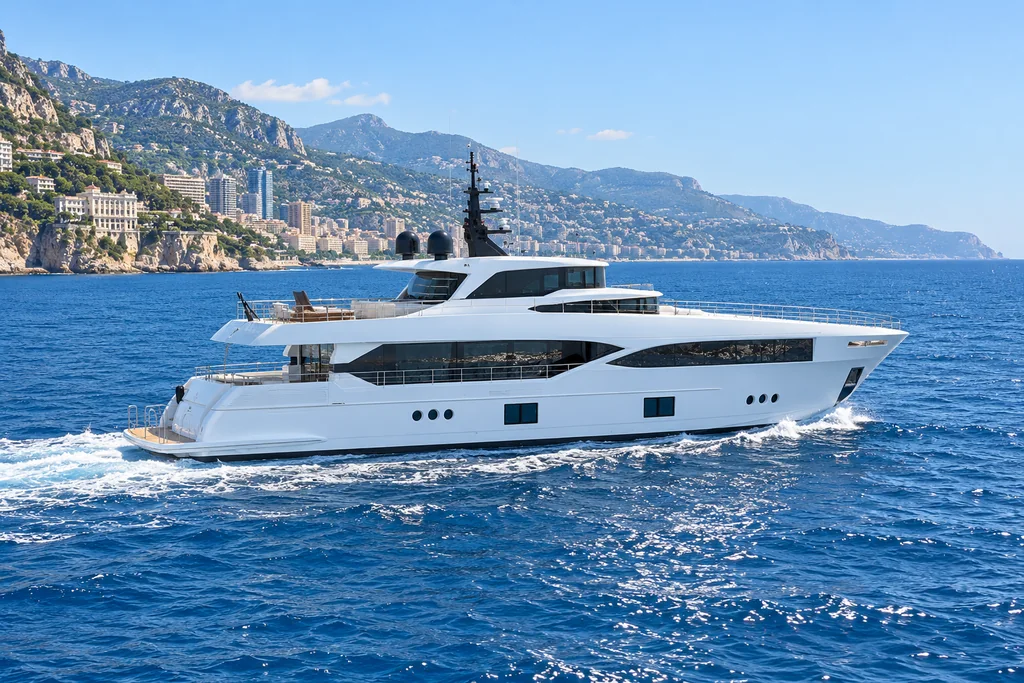 Majesty 100 on the Monaco coast